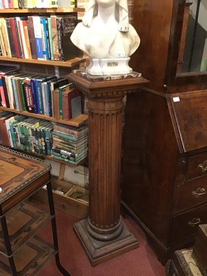 Lot 157 - A 19th century French walnut marble topped...