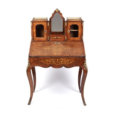 Lot 147 - A mid 19th century French walnut and satinwood...