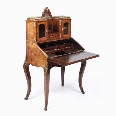 Lot 147 - A mid 19th century French walnut and satinwood...