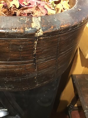 Lot 160 - An 18th century turned elm bowl, 30cm diameter