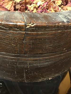 Lot 160 - An 18th century turned elm bowl, 30cm diameter