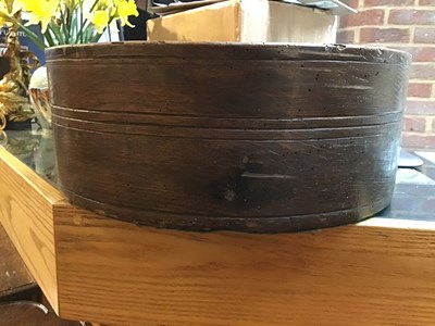 Lot 160 - An 18th century turned elm bowl, 30cm diameter
