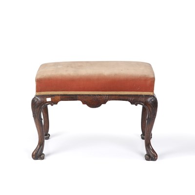 Lot 170 - A late 18th century walnut stool with...