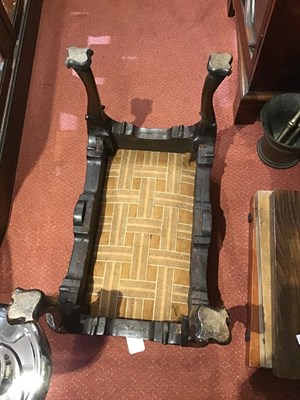 Lot 170 - A late 18th century walnut stool with...