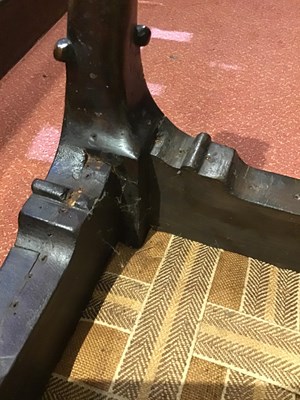 Lot 170 - A late 18th century walnut stool with...