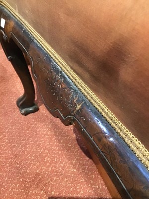 Lot 170 - A late 18th century walnut stool with...