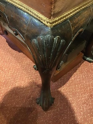 Lot 170 - A late 18th century walnut stool with...