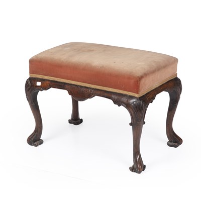 Lot 170 - A late 18th century walnut stool with...