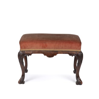 Lot 170 - A late 18th century walnut stool with...