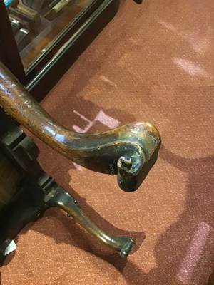 Lot 170 - A late 18th century walnut stool with...