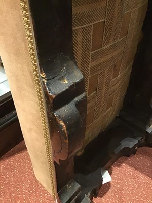 Lot 170 - A late 18th century walnut stool with...