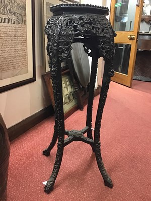 Lot 149 - A late 18th century Chinese carved hardwood...