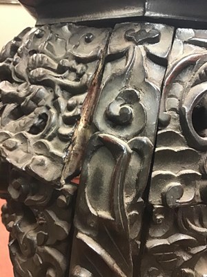 Lot 149 - A late 18th century Chinese carved hardwood...