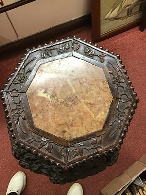 Lot 149 - A late 18th century Chinese carved hardwood...