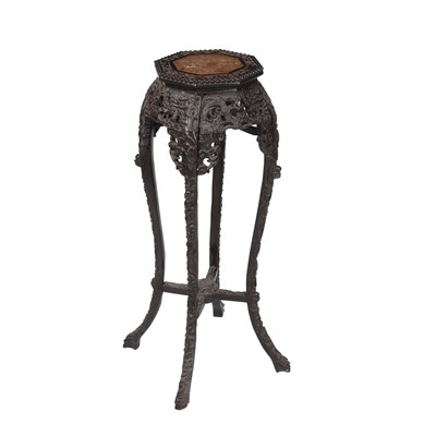 Lot 149 - A late 18th century Chinese carved hardwood...
