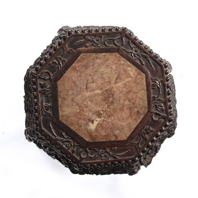 Lot 149 - A late 18th century Chinese carved hardwood...