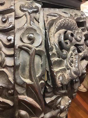 Lot 149 - A late 18th century Chinese carved hardwood...