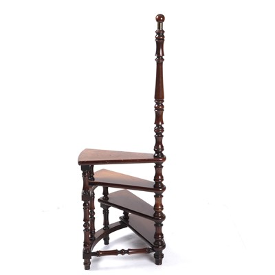 Lot 84 - A late 20th century set of library steps with...