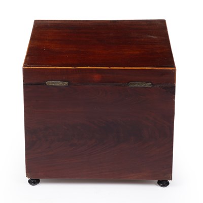 Lot 85 - A George III mahogany cellarette with brass...