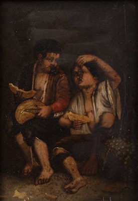 Lot 216 - After Murillo two boys sharing melon and...