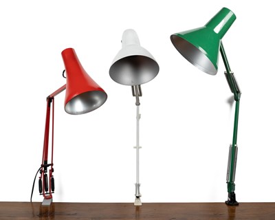 Lot 103 - Three table-mounted Anglepoise lamps