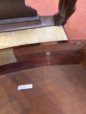 Lot 139 - A Regency style mahogany drum table with green...