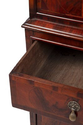 Lot 140 - A George II figured rosewood chest on chest...