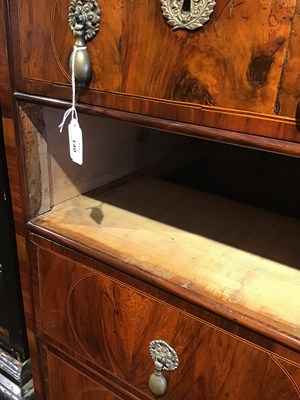 Lot 140 - A George II figured rosewood chest on chest...