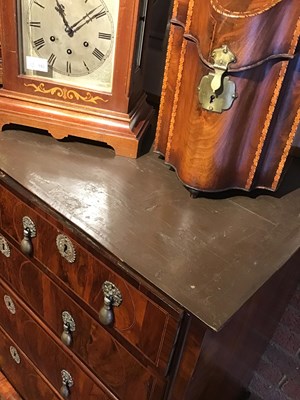 Lot 140 - A George II figured rosewood chest on chest...