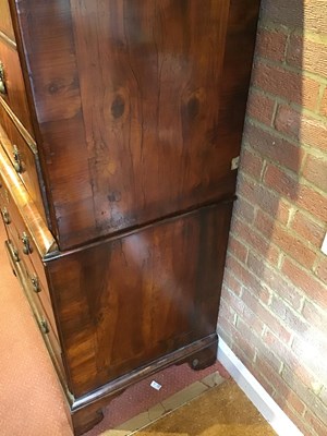 Lot 140 - A George II figured rosewood chest on chest...