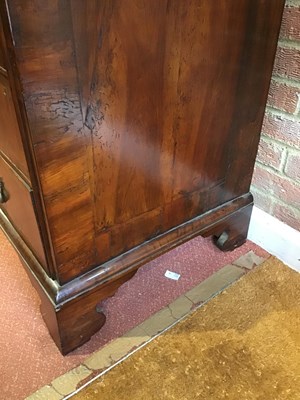 Lot 140 - A George II figured rosewood chest on chest...