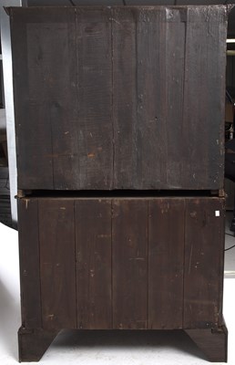Lot 140 - A George II figured rosewood chest on chest...