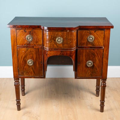 Lot 105 - A small George III mahogany sideboard