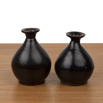 Lot 492 - Two Northern (Henan) black-ware vases Chinese,...