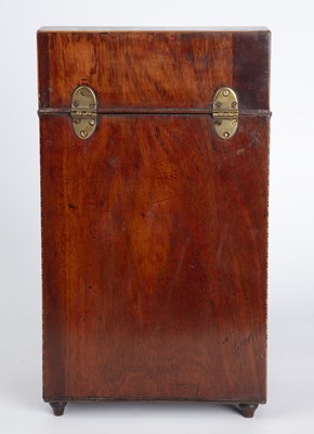 Lot 171 - A George III mahogany knife box with fitted...