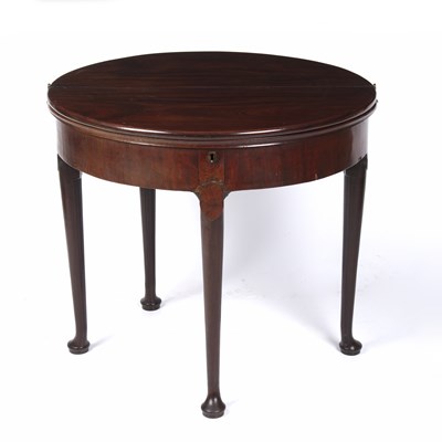 Lot 166 - A George II mahogany two fold card and tea...