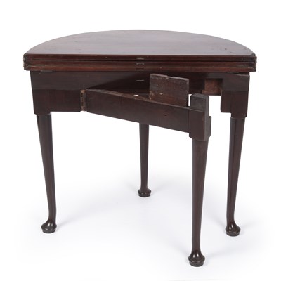 Lot 166 - A George II mahogany two fold card and tea...