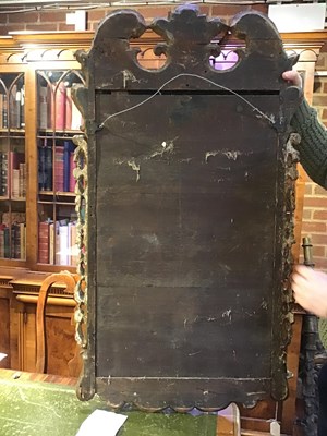 Lot 136 - A George I giltwood wall mirror with bevelled...