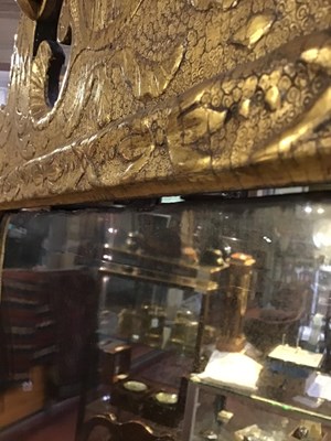 Lot 136 - A George I giltwood wall mirror with bevelled...