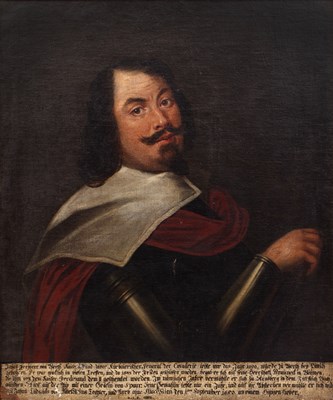 Lot 222 - A 17th century portrait of a German general,...