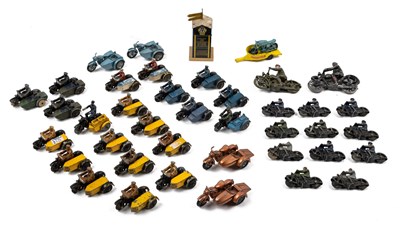 Lot 220 - Many die-cast motorbikes and sidecars