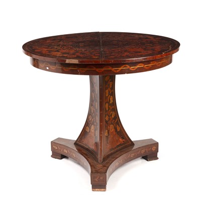 Lot 2 - A 19th century Dutch marquetry center table