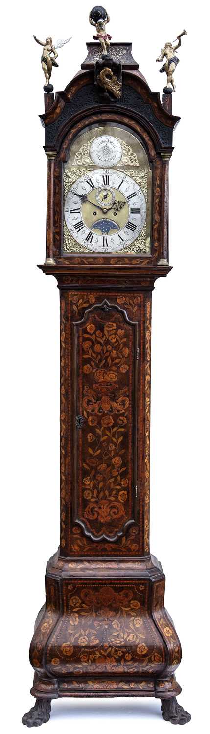 Lot 188 - An 18th century Dutch marquetry eight day...