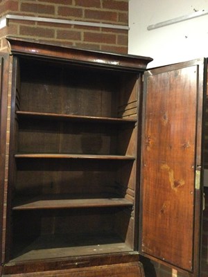 Lot 185 - An early 18th century English burr wood bureau...
