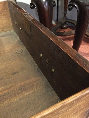 Lot 185 - An early 18th century English burr wood bureau...