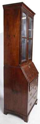 Lot 185 - An early 18th century English burr wood bureau...