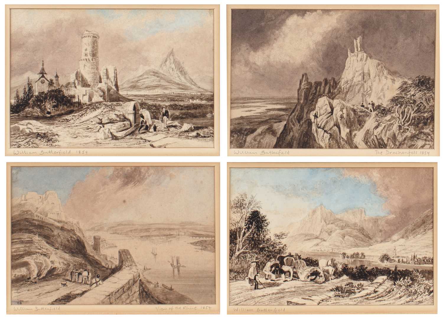 Lot 120 - William Butterfield (English, 1814-1900) 'View...