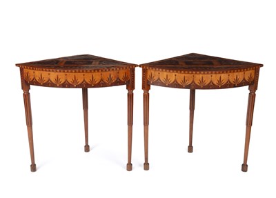 Lot 184 - A pair of late 18th/early 19th century walnut,...