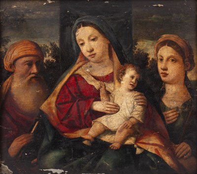 Lot 219 - 17th century Italian school Madonna and child,...