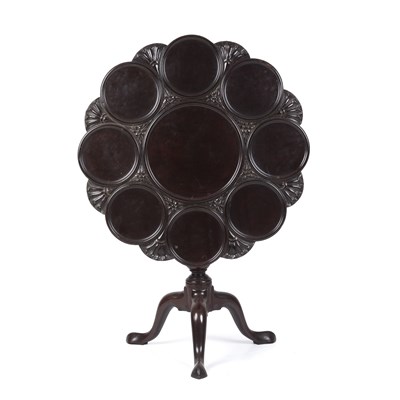 Lot 163 - A 19th century black walnut tilt top supper...